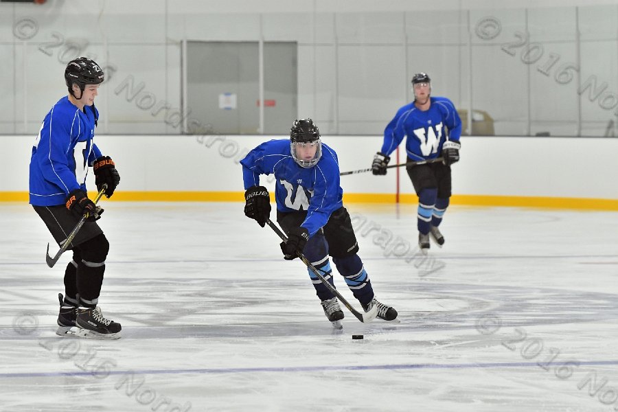 Wheaton College Men\'s Ice Hockey vs Middlesex Community College. - Photo By: KEITH NORDSTROM